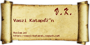 Vaszi Katapán névjegykártya